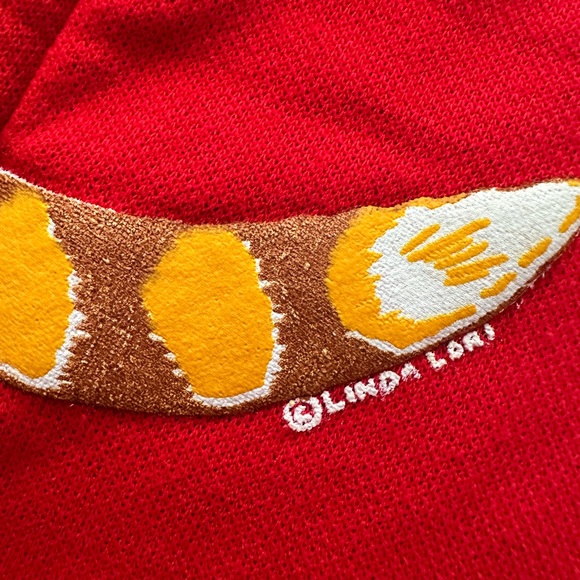 Vintage Linda Lori New York Womens Red Cat Cardigan Sweater One Size VTG Retro - Picture 10 of 11